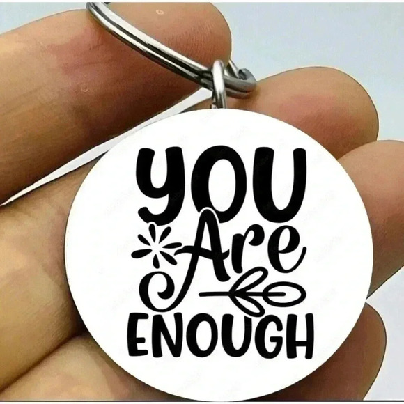 You Aew Enough Hot Inspiration Quote Keychain - Picture 1 of 1